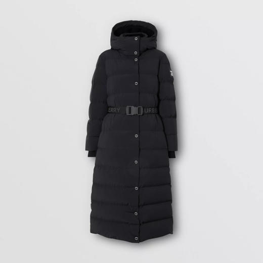 BURBERRY 巴宝莉 女士可拆式连帽束带羽绒服 黑色 8018556 A1189 商品图0