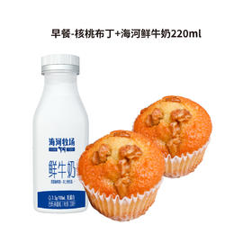 早餐-核桃布丁+牛奶220ml