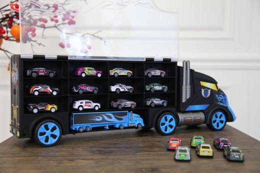 【青艺|大型双面收纳货柜玩具车】高端玩具❗️63cm大卡车🚛➕18辆小车➕1辆货柜车🚙 ✅PP+合金材质，防摔耐磨 ✅可伸缩手拎，收纳方便 商品图7