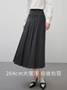 【1件75折，2件73折】熙世界复古文艺百褶半身裙2025秋季新款高腰显瘦深灰色西装长裙 商品缩略图1
