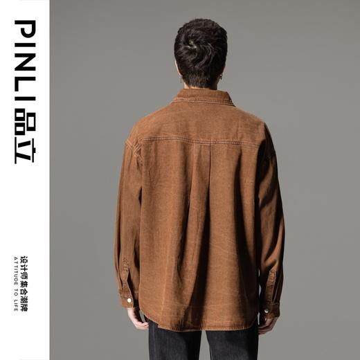 PINLI品立2024春季新款纯色宽松牛仔外套男士休闲夹克GD241104044 商品图3