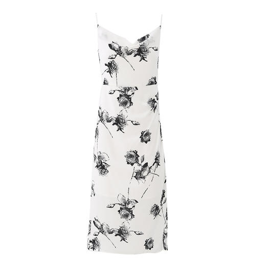 EITIE爱特爱春季新品复古轻薄印花吊带连衣裙7307025 商品图5