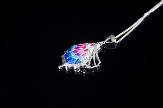 深山集市 蝶衣吊坠项链44cm 商品图5