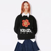 【一】KENZO 高田贤三 女士棉质大海棠花徽标印花长袖卫衣 黑色 FD52 SW036 4ME 99J 商品缩略图1