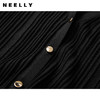 NEELLY纳俪商场同款春V领长袖针织开衫女简约时尚高级感外套上衣N24023A01100 商品缩略图3