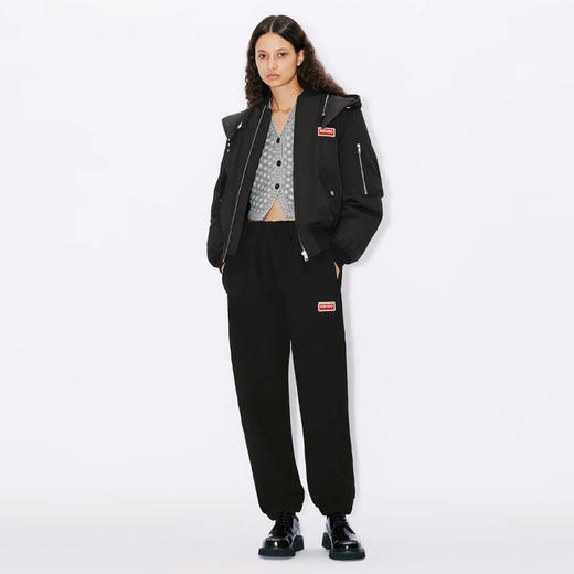 KENZO 高田贤三 女士徽标贴花短款派克羽绒服 黑色 FD62 BL173 9NK 99 商品图3