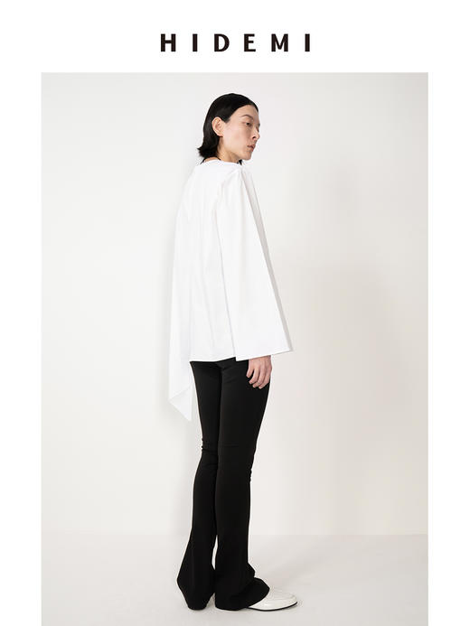 HIDEMI 【娜扎同款】黑色显瘦修身弹力马蹄弧形喇叭神裤长裤 商品图8