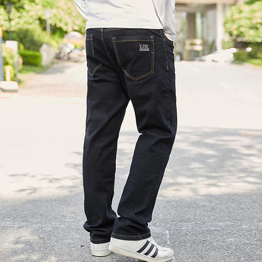 【特大码】【新款DMR】大依优型大码男装直筒牛仔裤弹力加肥加大号宽松长裤舒适胖子裤子夏季 商品图3