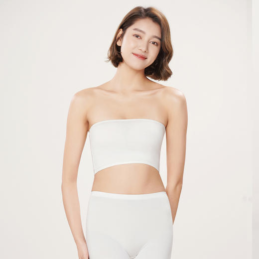 都市丽人抹胸女棉莫背心无罩杯一字抹胸无钢圈无排扣LV4AA3 商品图1