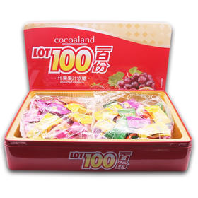 马来西亚一百份什果果汁软糖礼盒装380g/060955 含5种果味果味清新