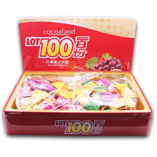 马来西亚一百份什果果汁软糖礼盒装380g/060955 含5种果味果味清新 商品图0