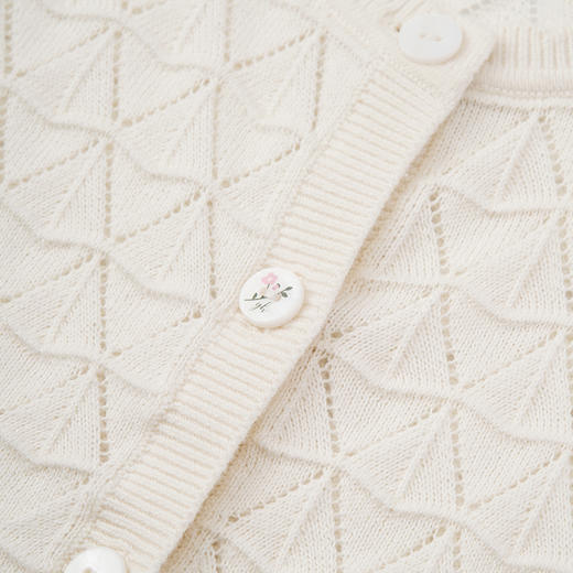 英氏童装外套可爱提花针织女宝宝外套2024春季新款YRWBJ1Q247A 商品图2