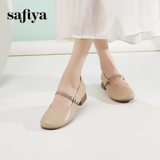 Safiya/索菲娅 2024春夏圆头浅口软底珍珠气质仙女风单鞋 SF41111147 商品图6