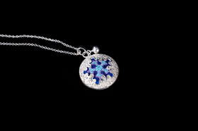 深山集市 飘雪花项链吊坠马尾绣60cm