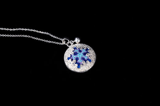 深山集市 飘雪花项链吊坠马尾绣60cm 商品图0