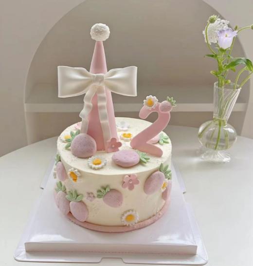 黑巢-周岁小草莓生日蛋糕 商品图0