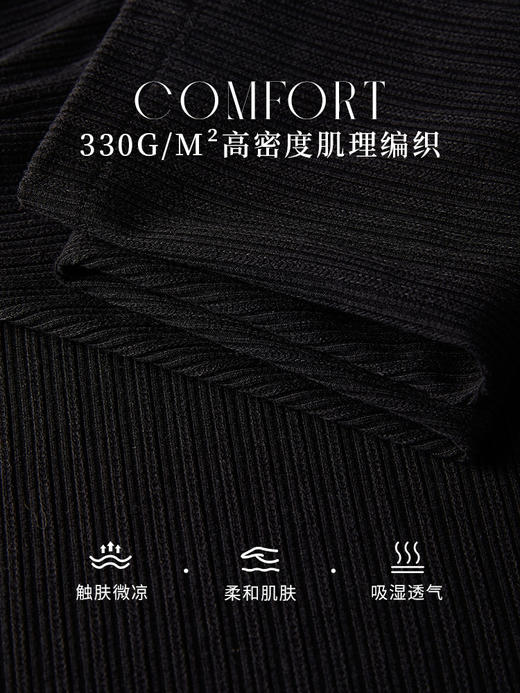 【五折购】熙世界无袖U领复古黑色针织背心裙2025秋季新款打底吊带连衣裙 商品图4