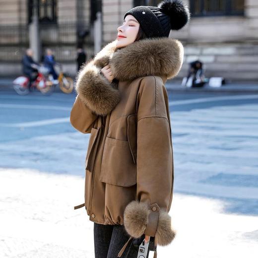 羽绒棉服派克服女2023年冬装新款女装棉袄韩版冬季棉衣外套中长款 商品图2