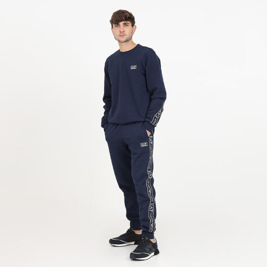EMPORIO ARMANI 阿玛尼 男士棉质字母徽标贴花休闲运动裤 蓝色 6RPP55 PJ07Z 1554 商品图3