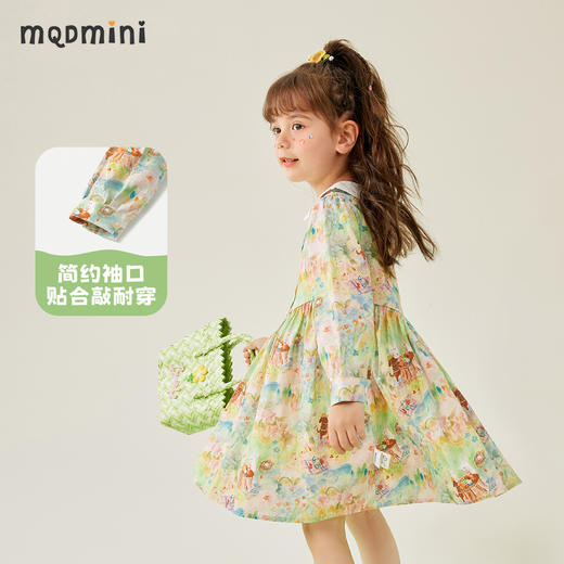 【80-130】【MQDMINI】女童春秋纯棉连衣裙彩绘公主裙子 商品图3
