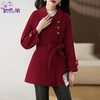 红色毛呢外套女短款2023年秋冬新款女装感小个子气质宽松呢子大衣 商品缩略图1