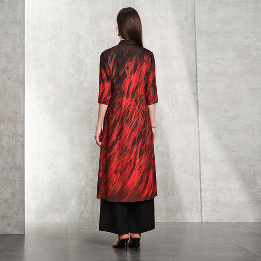 TANGY Collection天意精品2024春季新品100%桑蚕丝真丝气质旗袍连衣裙 L241802 商品图2