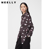 NEELLY纳俪商场同款春季复古波点衬衫女黑色两侧捏褶显瘦设计上衣N24023B01106 商品缩略图2