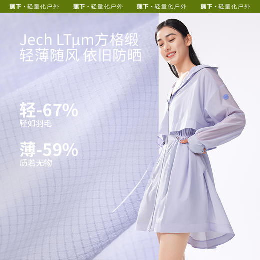 蕉下中长款防晒衣TS40424女春夏轻薄户外防晒服防紫外线风衣外套 商品图1