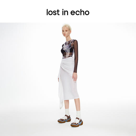 lost in echo2024春季新品设计师款不对称异形厚底运动户外凉鞋女 商品图2