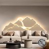 背有靠山客厅装饰画轻奢大气沙发背景墙挂画金山发光高级感壁灯画 商品缩略图1