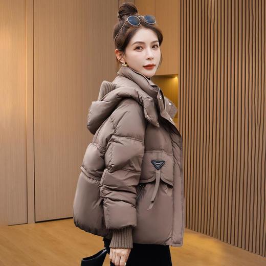 短版羽绒衣女冬季2023新款时尚洋派气质显瘦泡芙感加厚羽绒服轻薄 商品图0