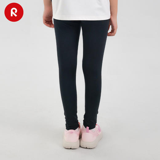 reima女孩儿童紧身裤中童2024春新款黑色速干防晒弹力修身长裤子 商品图3