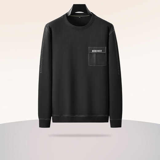 【新款DDA】大依优型大码长袖卫衣圆领套头加肥加大宽松休闲上衣男士潮流 商品图0