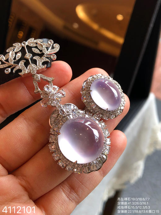 玻璃种蛋面套装【4112101】具体价格微信咨询 商品图0