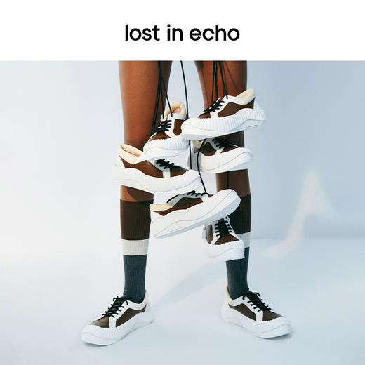 [捡漏价]lost in echo2024春季新品不规则波浪流线边厚底休闲鞋饼干鞋女 商品图1