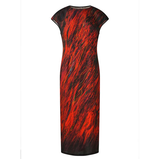 TANGY Collection天意精品2024春季新品原创桑蚕丝真丝修身中长款连衣裙 L241817 商品图4