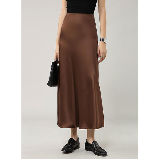 Y4CBQ132【钰米】 醋酸 半腰裙 显瘦 亲肤裙子 商品图0