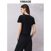 VIMAGE纬漫纪夏季新款时尚百搭打底舒适圆领印花T恤V2102716 商品缩略图4