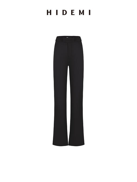HIDEMI 【娜扎同款】黑色显瘦修身弹力马蹄弧形喇叭神裤长裤 商品图9