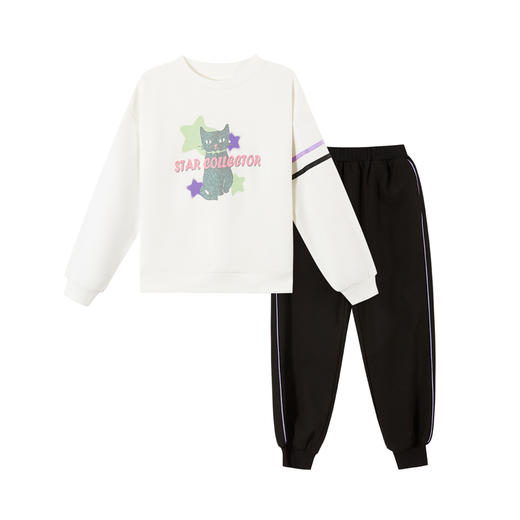 笛莎Deesha 童装女童套装2024春装新款时尚休闲套装 商品图4