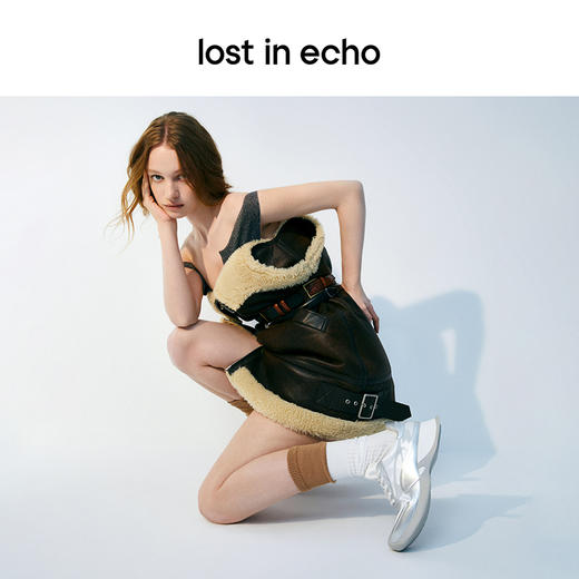 lost in echo2024春季新品设计师款翘头图案装饰复古户外运动跑鞋 商品图3