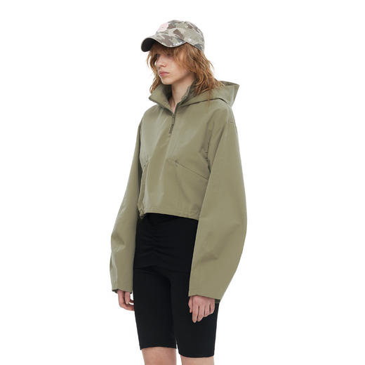 NUTH短款设计感半拉链宽松连帽外套 商品图3