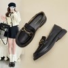 ZHR乐福鞋女2024春季新款韩版时尚百搭ins法式金属衔扣小皮鞋 商品缩略图4