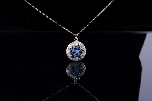 深山集市 飘雪花项链吊坠马尾绣60cm 商品图3