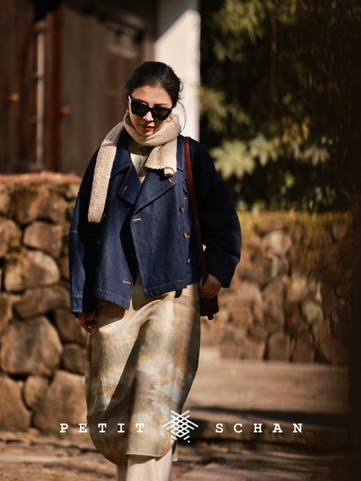 PETIT SCHAN小闪 ACC#015 Dirty white 脏小白 骆驼绒山羊绒混纺手工编织围巾 商品图7