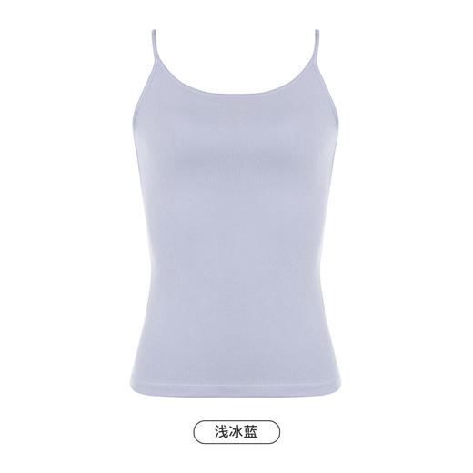 都市丽人吊带背心女人棉细罗纹背心无罩杯无钢圈无排扣LV4AA2 商品图7