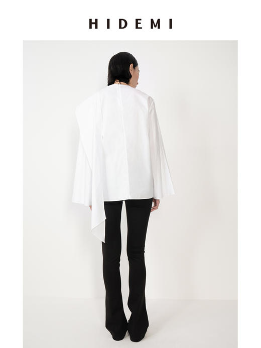 HIDEMI 【娜扎同款】黑色显瘦修身弹力马蹄弧形喇叭神裤长裤 商品图7