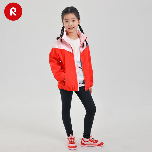 reima女孩儿童紧身裤中童2024春新款黑色速干防晒弹力修身长裤子 商品图1