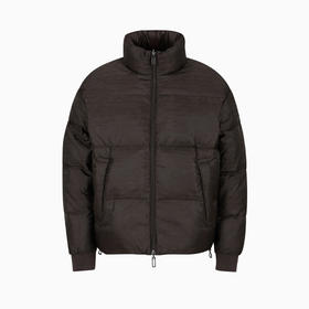 EMPORIO ARMANI 阿玛尼 双面全拉链通体标志性徽标提花尼龙羽绒服 绿色 6R1B65 1NVSZ F556