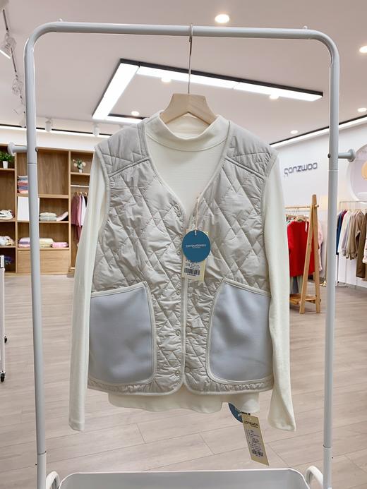 松植屋秋冬季女款轻薄绵羊毛保暖背心马甲短款开衫马夹百搭显瘦不臃肿 清仓秒杀款不支持退换！ 商品图6